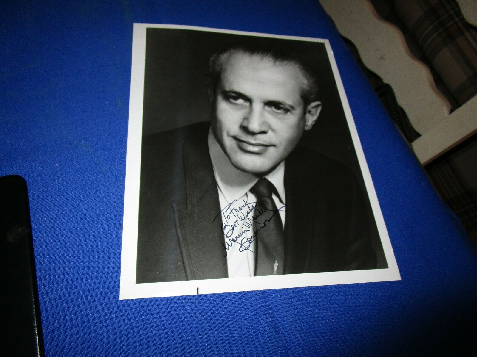 Marvin Mandel Maryland Governor Signed Phot Personalized To Frank