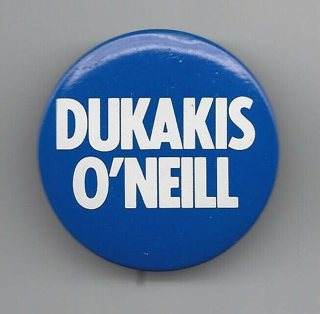 Mike Dukakis Massachusetts (d) 3-term Governor 1974 Race Political Pin Button #8