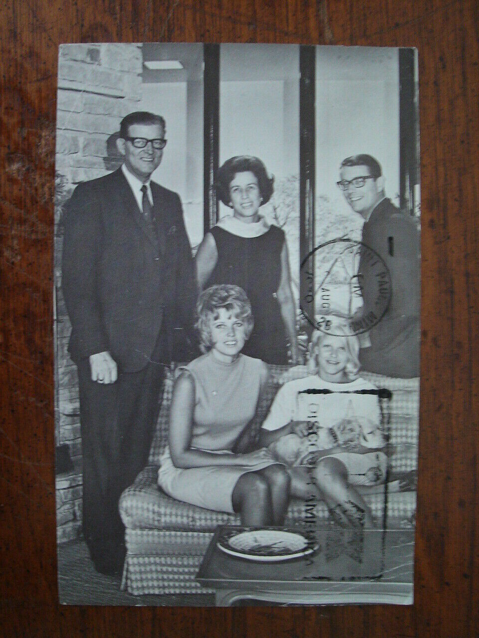 1970 Election Photo Postcard Harold Levander For Governor W Family Minnesota Mn