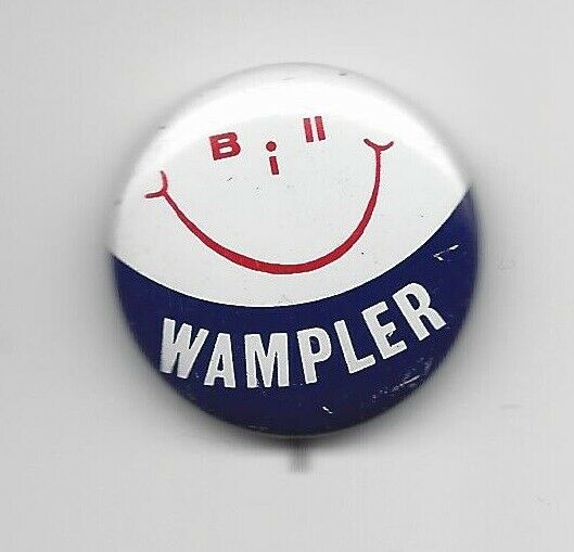 William "bill" Wampler Virginia (r) Congressman 1966-82 Political Pin Button